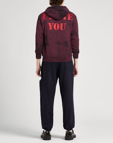 Man Sweatshirt Plum Size L Cotton
