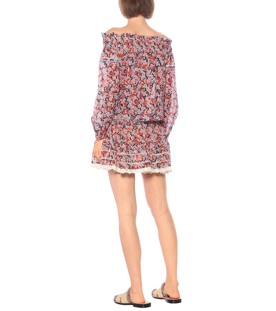 Clara floral cotton blouse