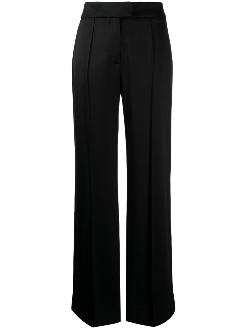 High-waisted wide-leg trousers - Black