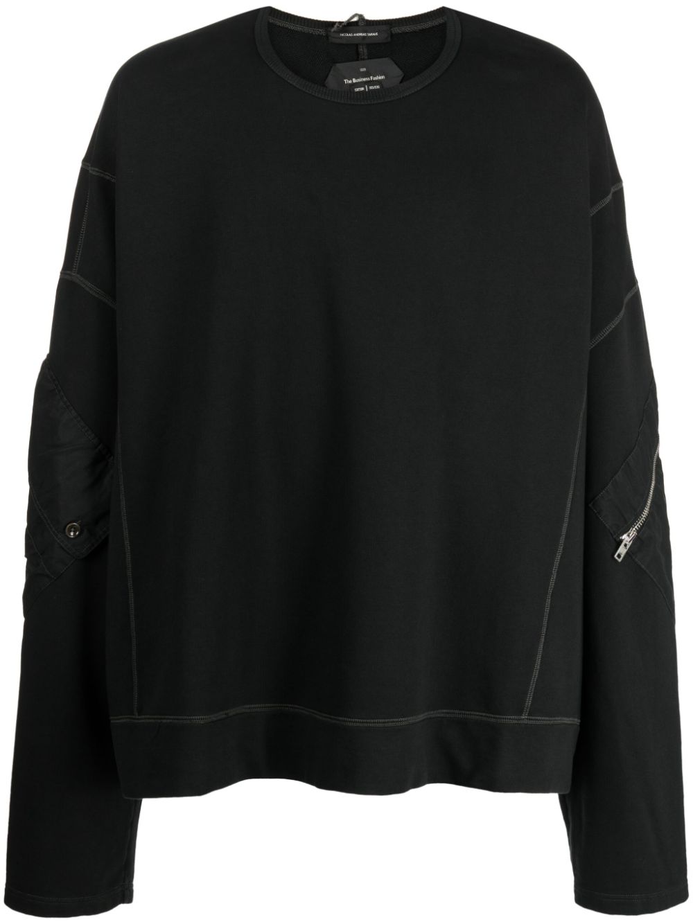 Oversized cotton sweatshirt - Black