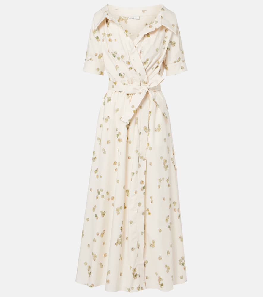 Lydia floral cotton-blend wrap dress