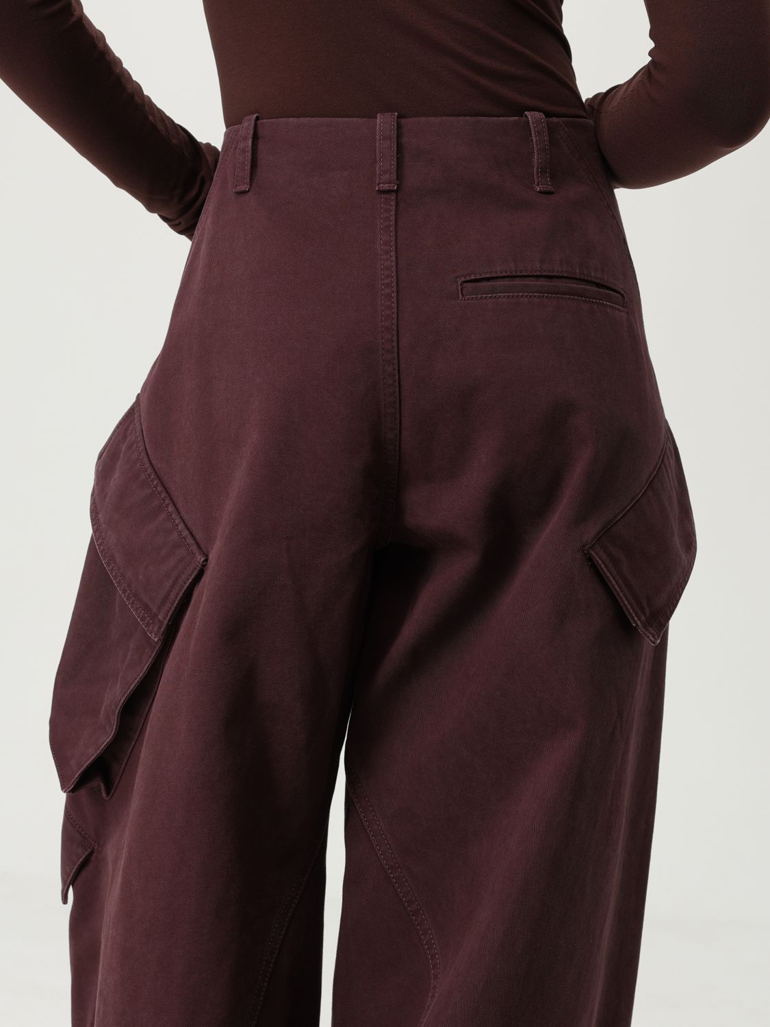 Pants ALAÏA Woman color Burgundy