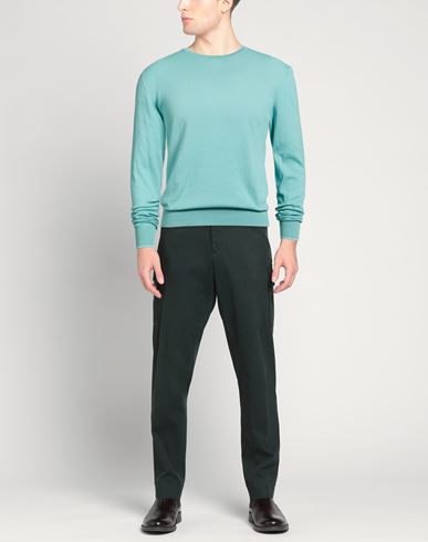 Man Sweater Turquoise Size 38 Cotton