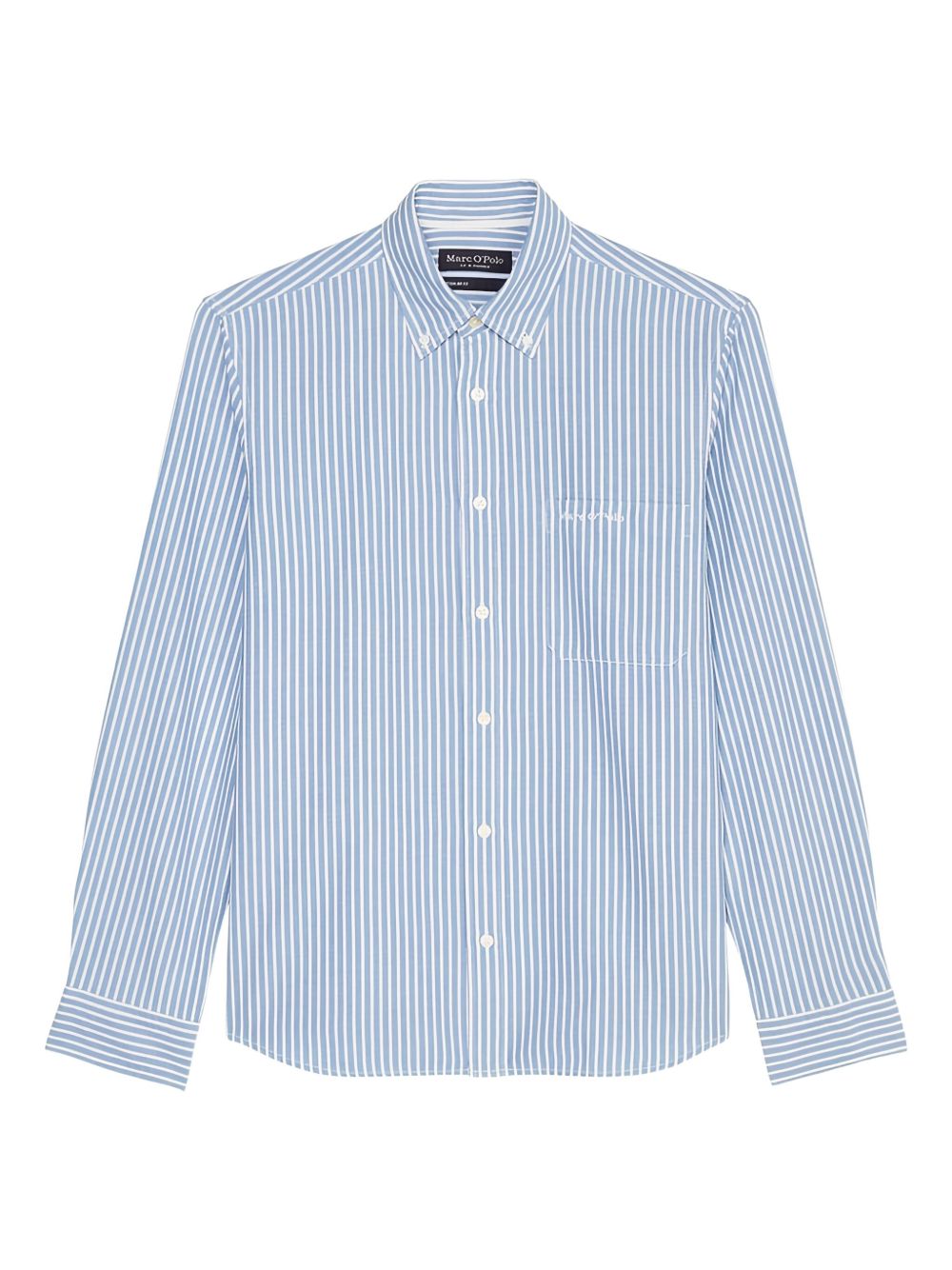 Striped button-up shirt - White