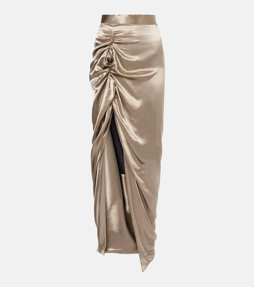 Panther asymmetric maxi skirt