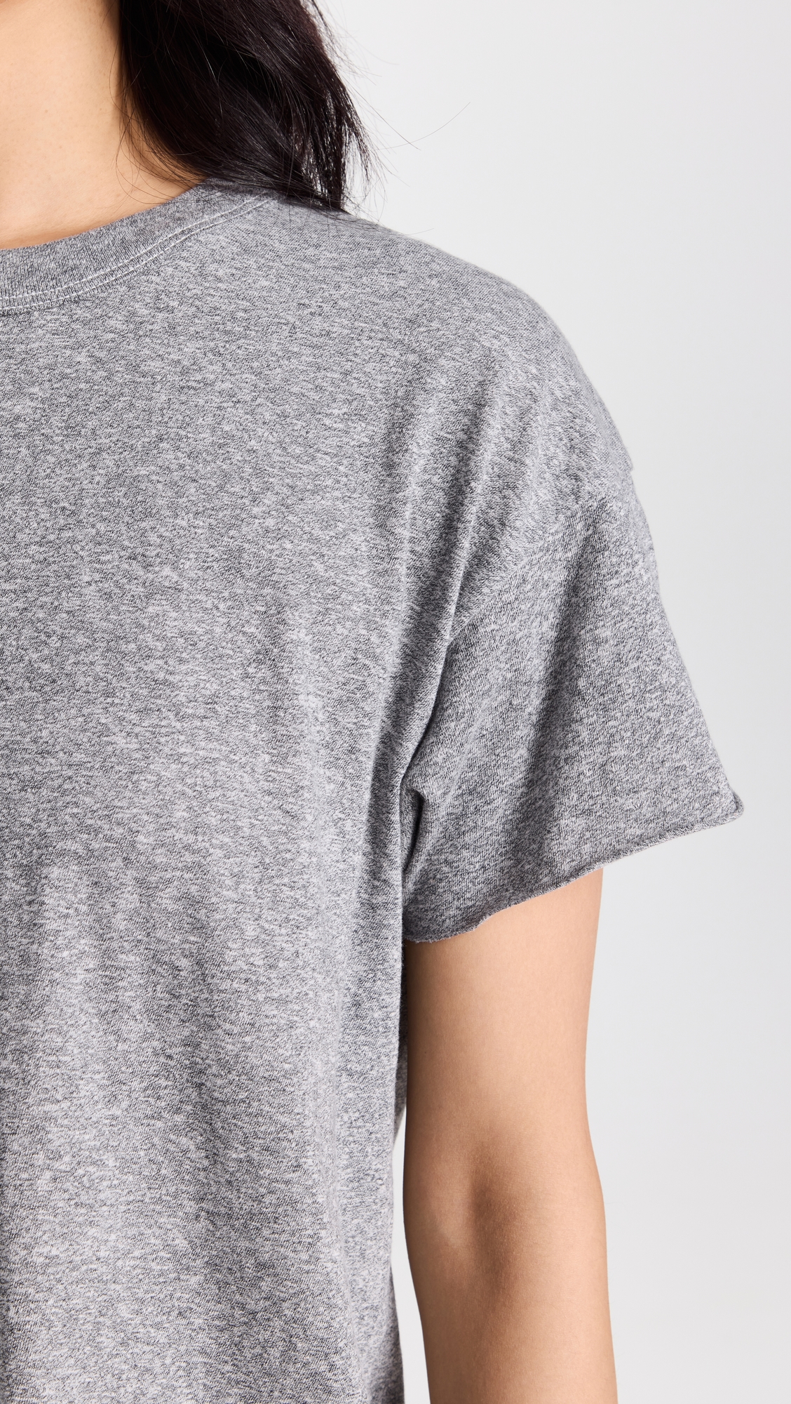 The Crop Tee Heather Grey