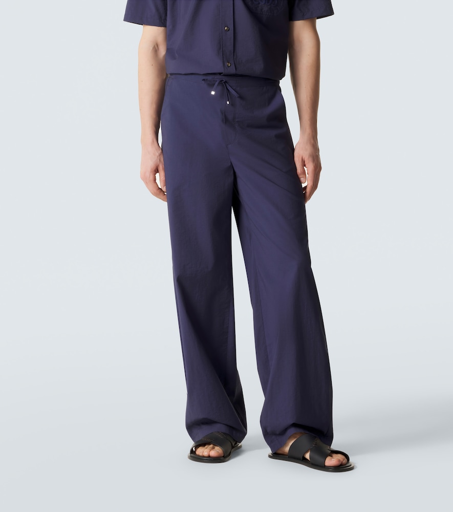 Paula's Ibiza cotton-blend wide-leg pants