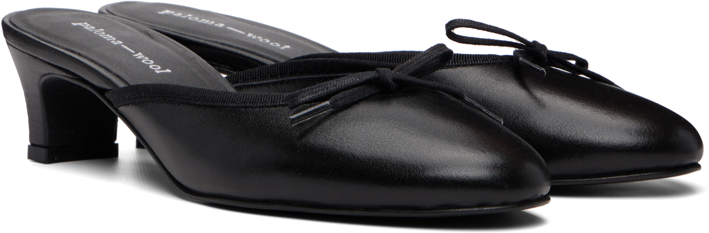 Black Petra Mule Heels