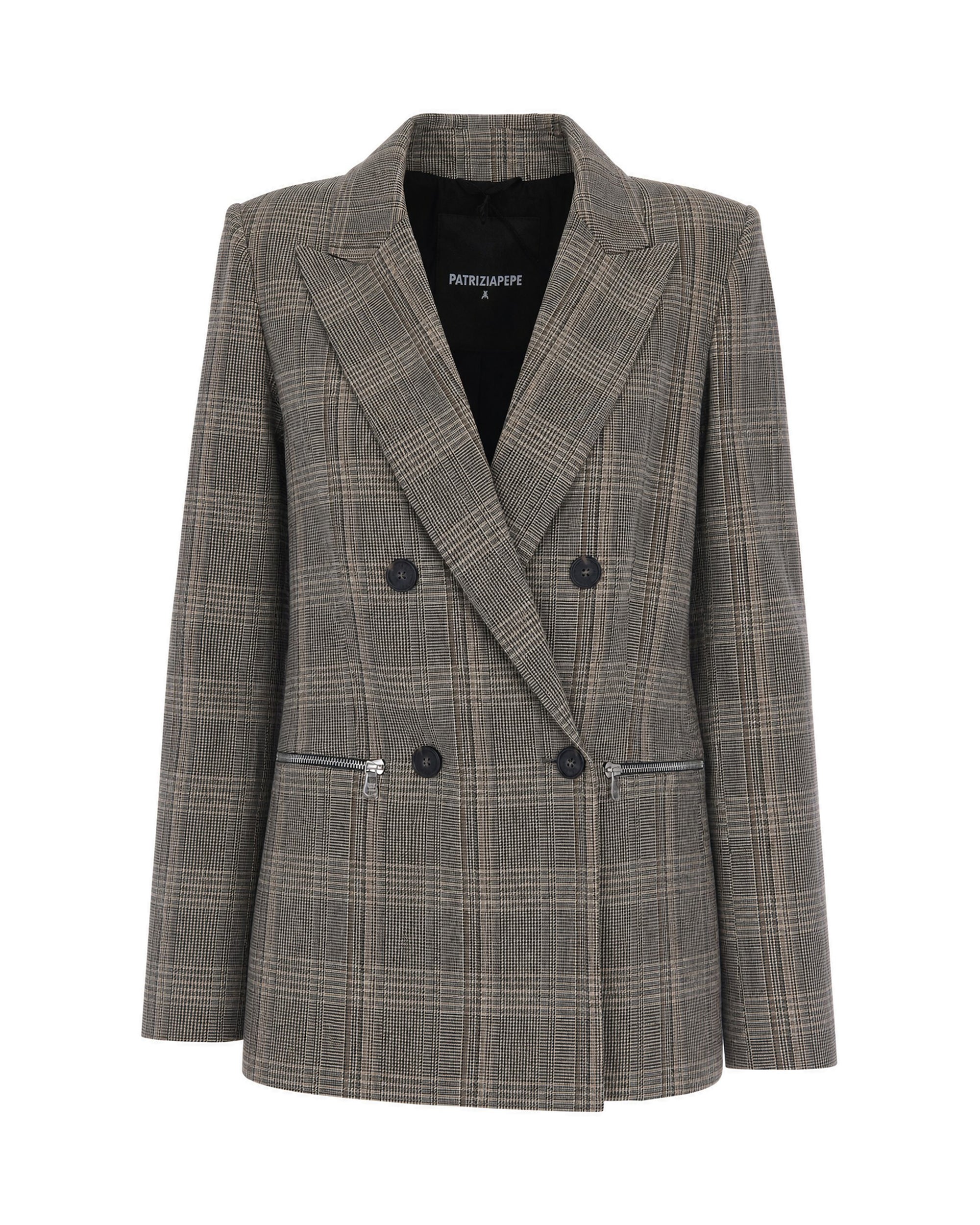 Prince of Wales Check Blazer — Gray