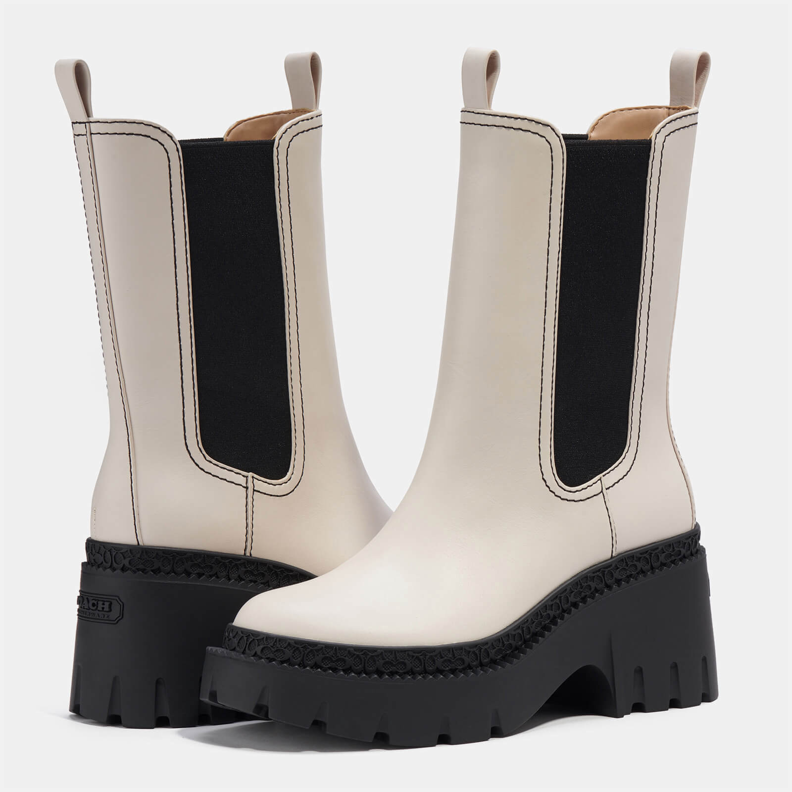 Coach Alexa Leather Heeled Chelsea Boots - UK 8