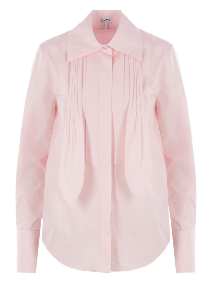 Light Pink Front Pleated Shirt