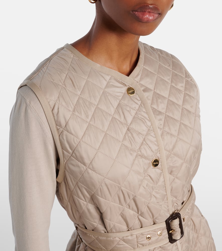 Lauren belted quilted vest