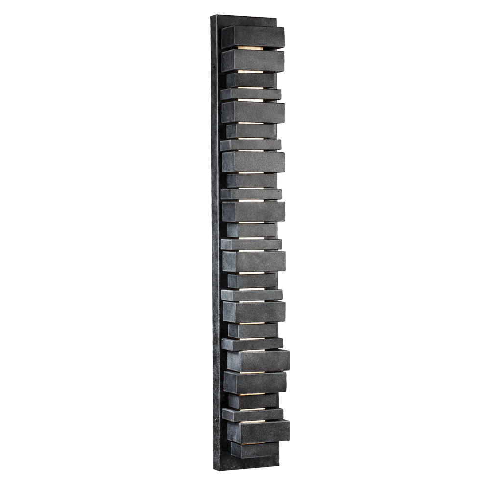 Visual Comfort Studio Ledgend Outdoor Wall Light in Dark Weathered Zinc by Sean Lavin