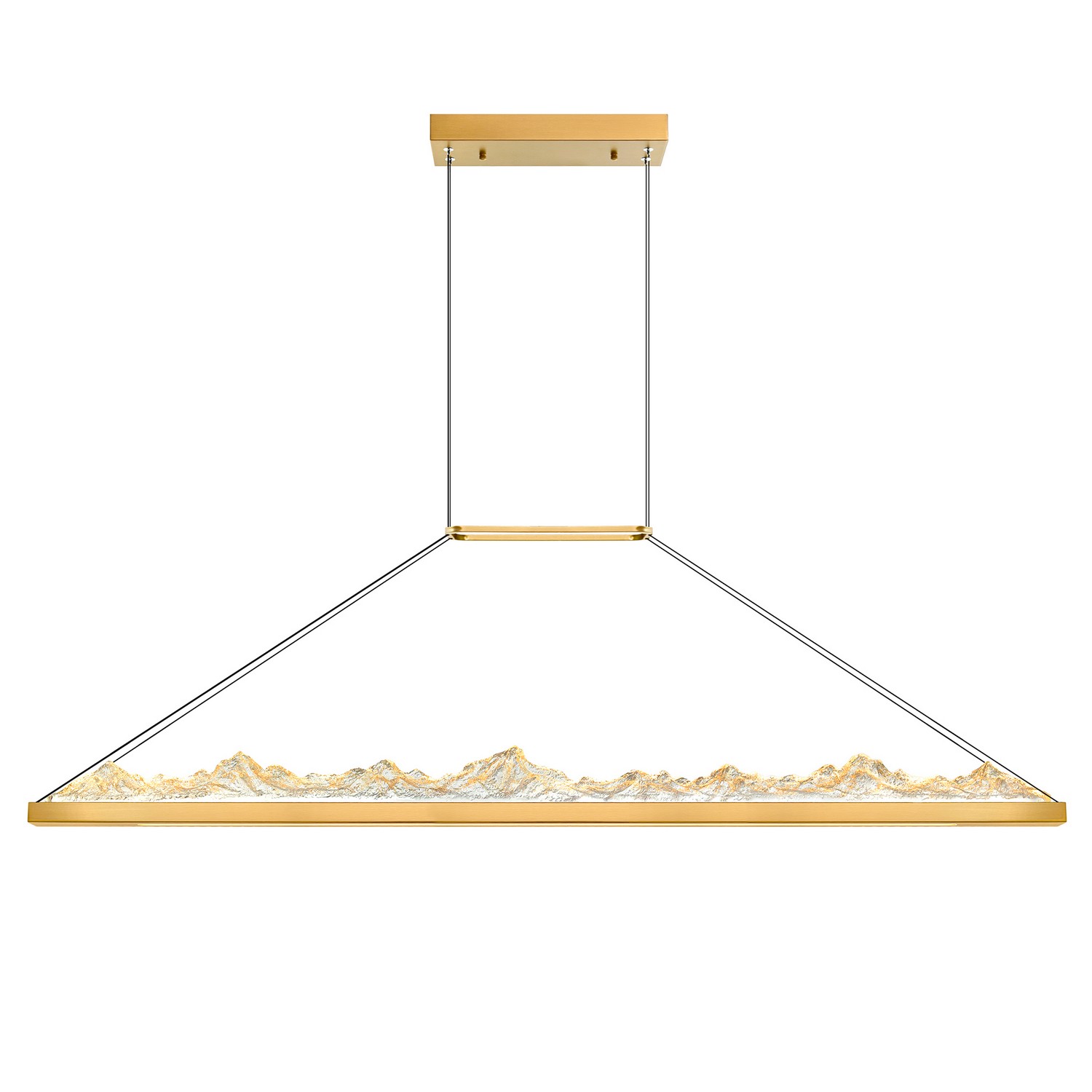 Brass LED Chandelier from the Himalayas Collection