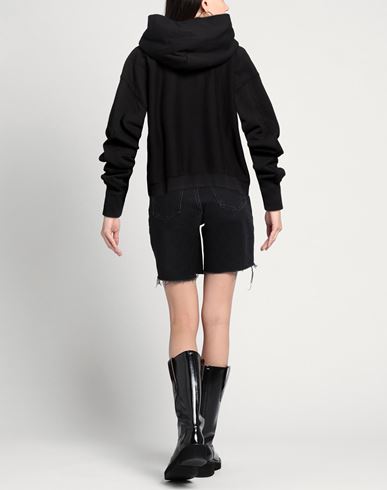 Woman Sweatshirt Black Size L Cotton