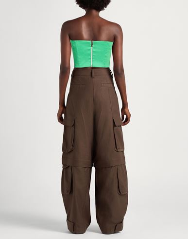 H Couture Woman Top Green Size M Polyester, Nylon, Elastane