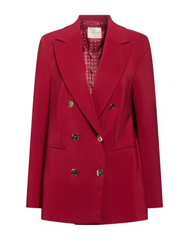 Woman Blazer Red Size M Polyester, Elastane