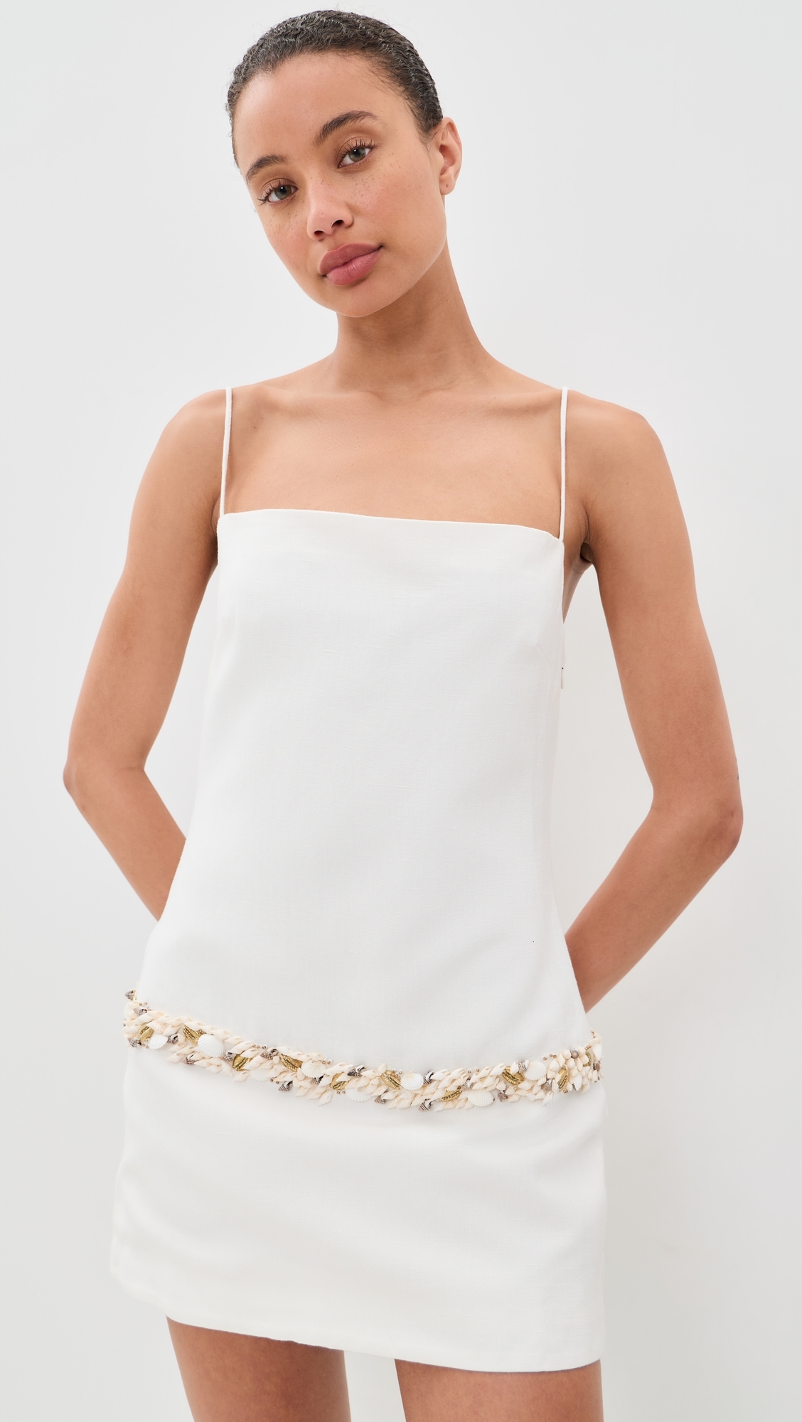 Shell Mini Dress Ivory