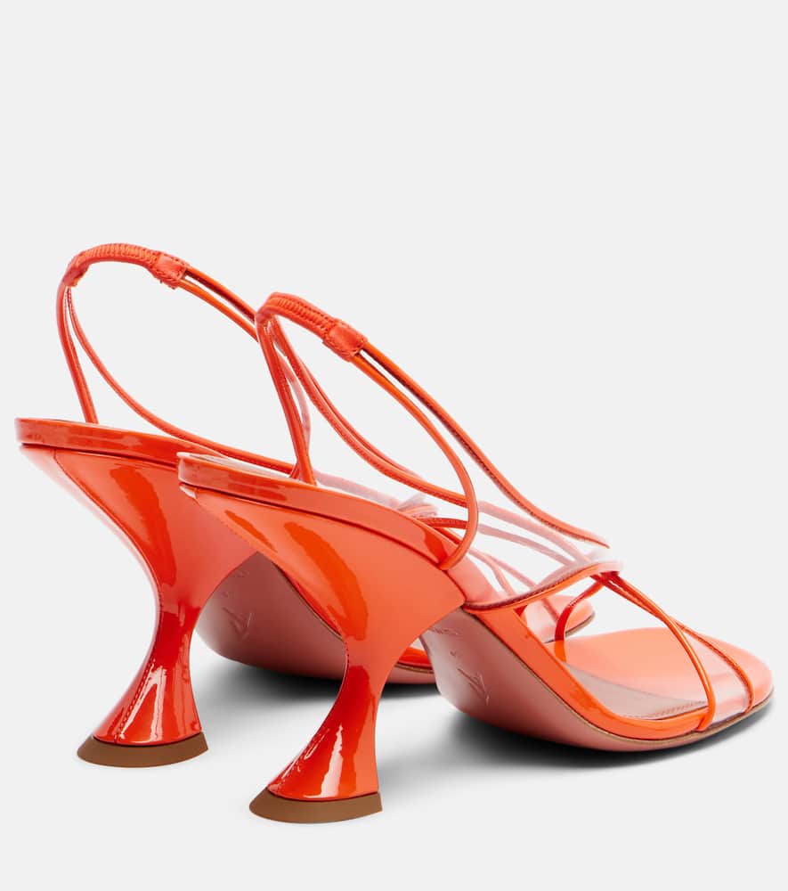 Lena 90 leather-trimmed mules