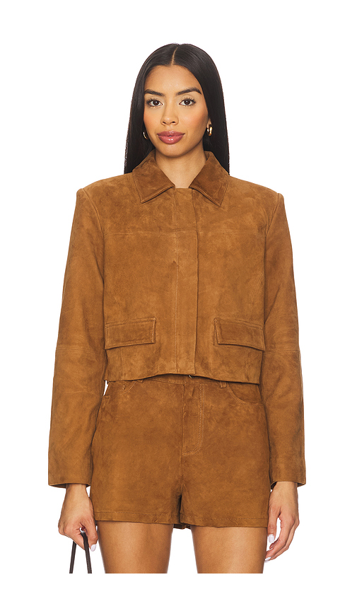 CAMI NYC Sullivan Suede Jacket in Cognac. XS. Also in L, M