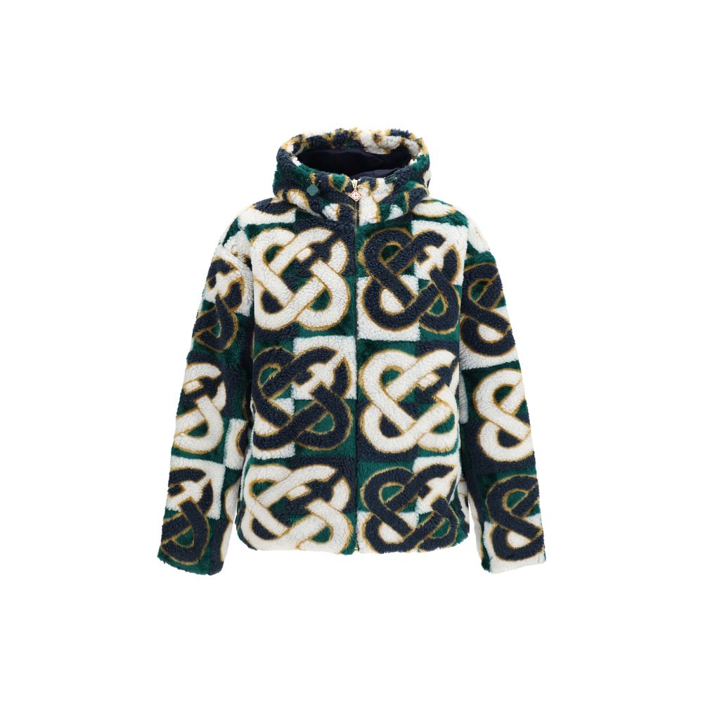 Monogram Fleece Hooded Jacket — Multicolor