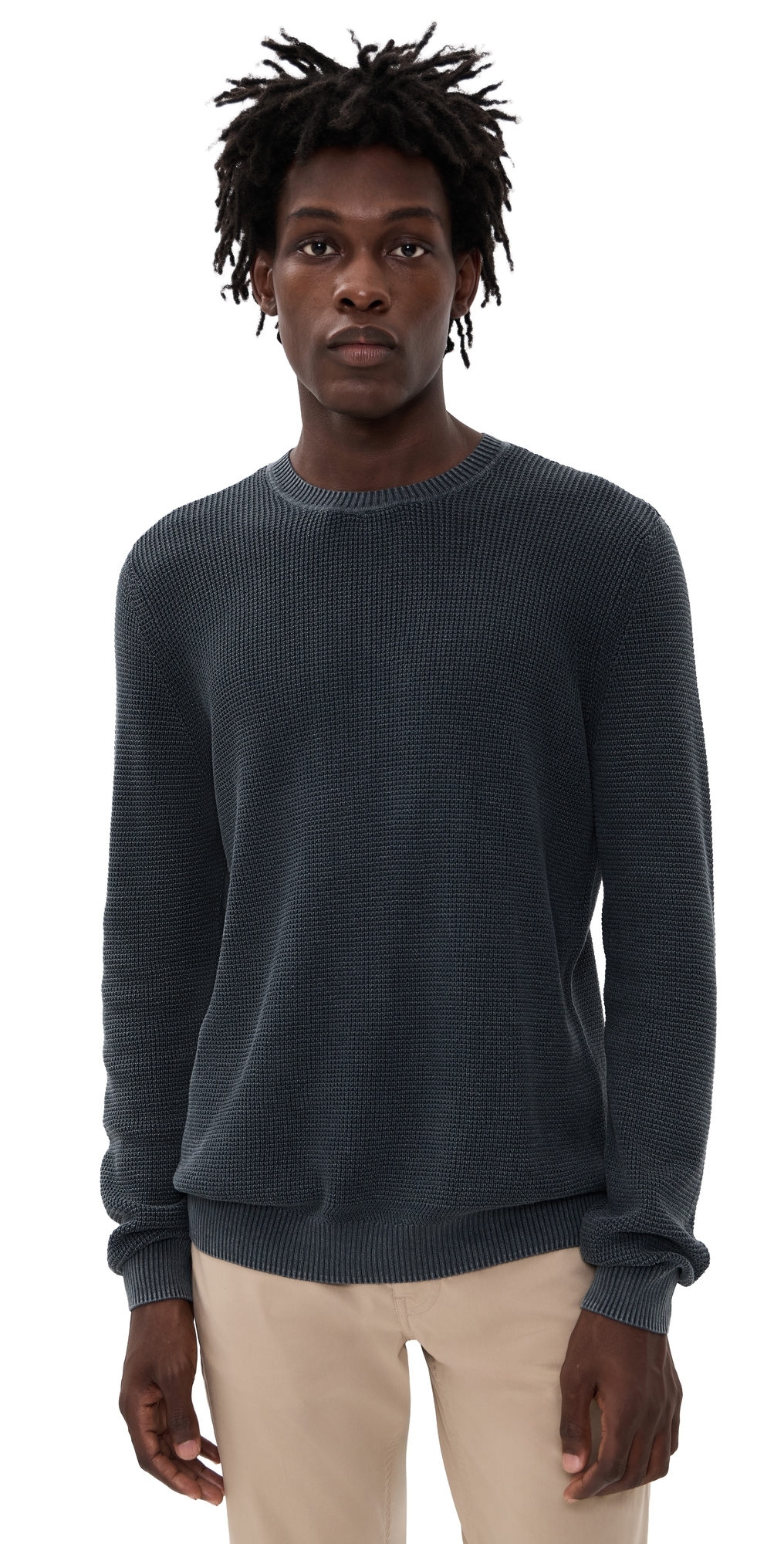 Sunwashed Crew Neck Sweater Faded Black