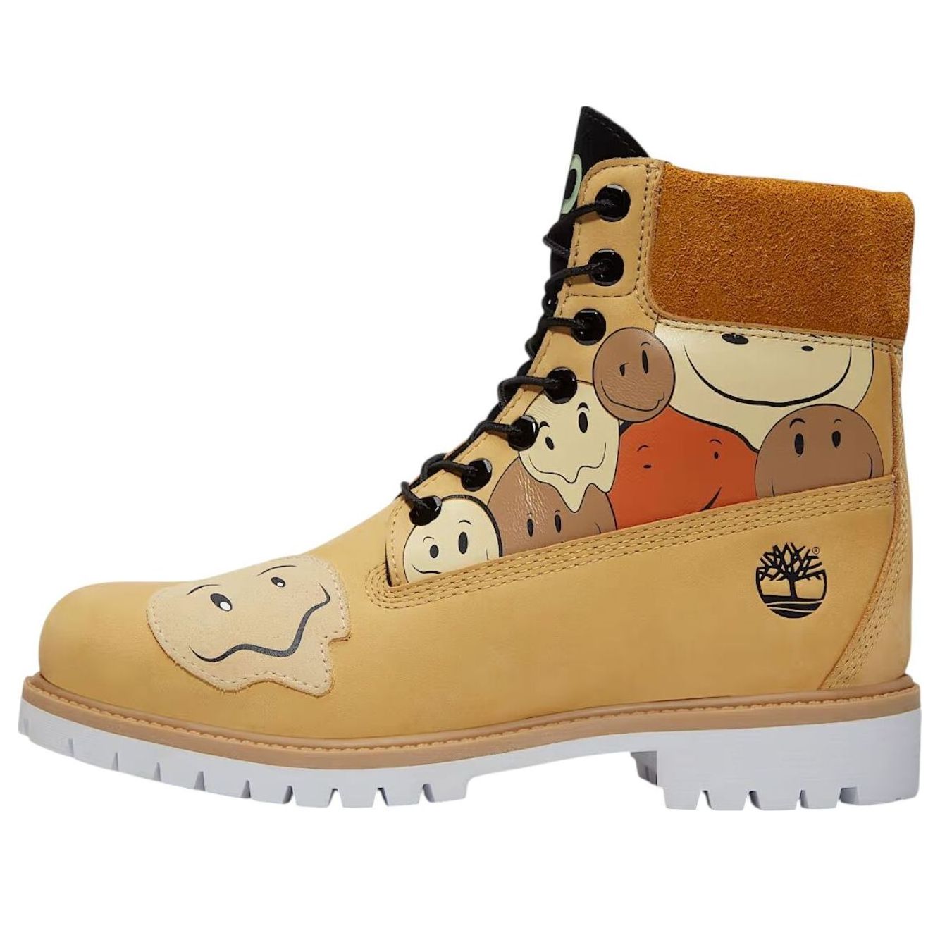 X CNSTNT DVLPMNT 6 Inch Premium Waterproof Boot 'Melted Smileys'