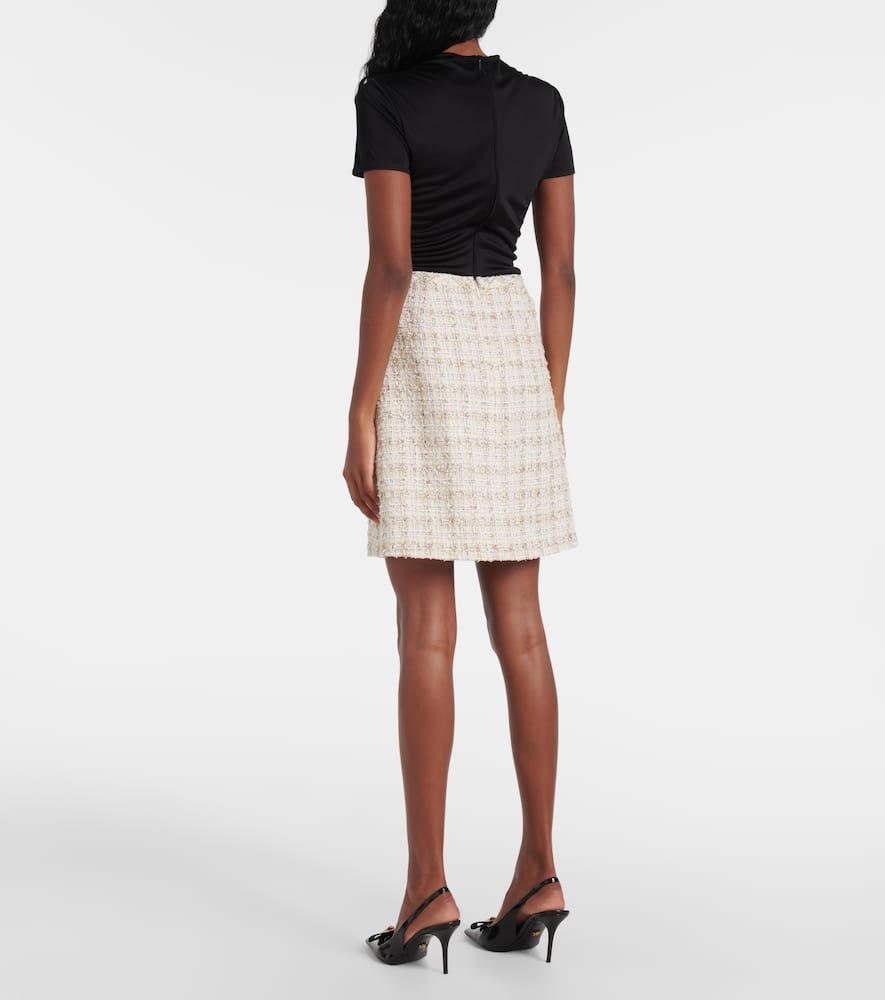 Embellished tweed miniskirt
