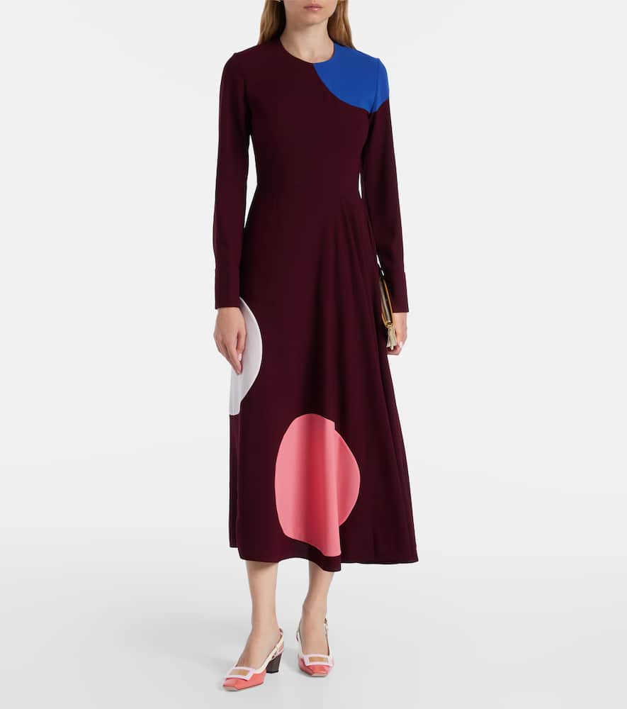 Withiel printed crêpe midi dress