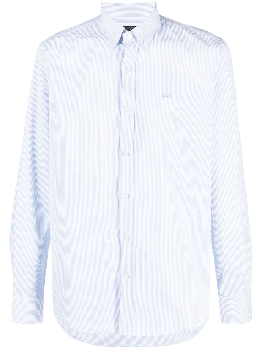 Stripe-pattern cotton shirt - White