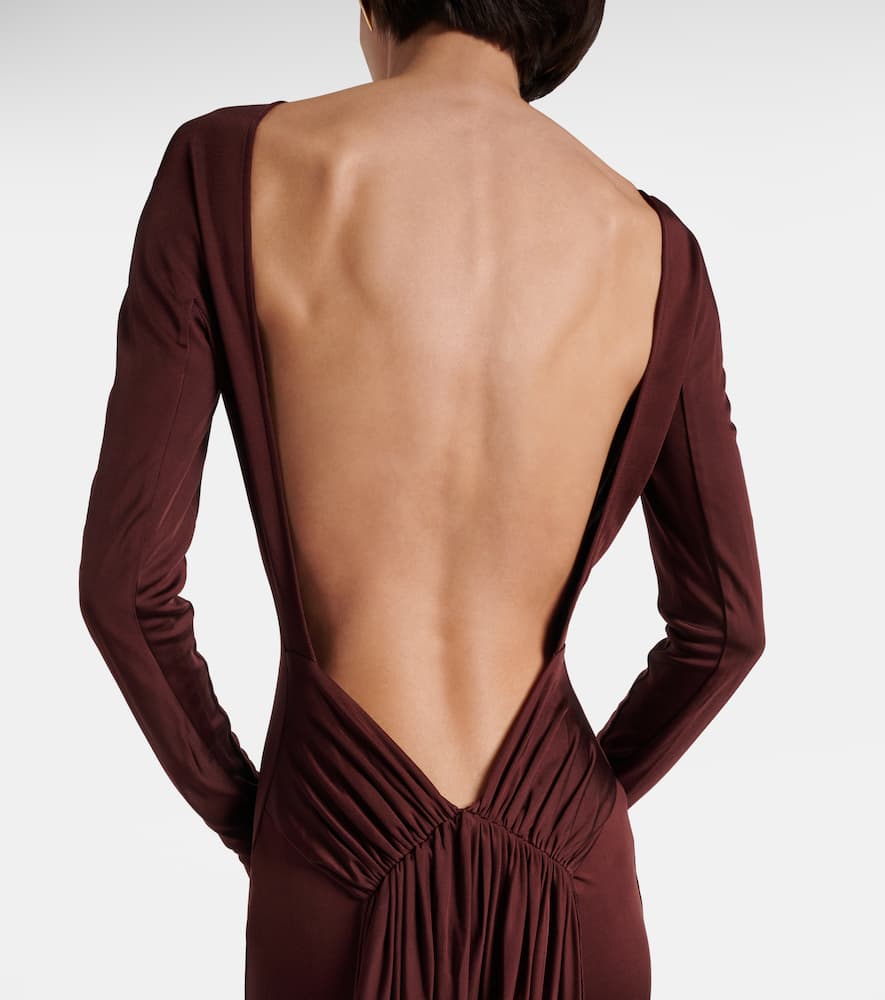 Gathered jersey gown
