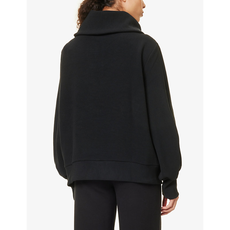 Womens Black Vine Relaxed-fit Cotton-blend Sweatshirt 