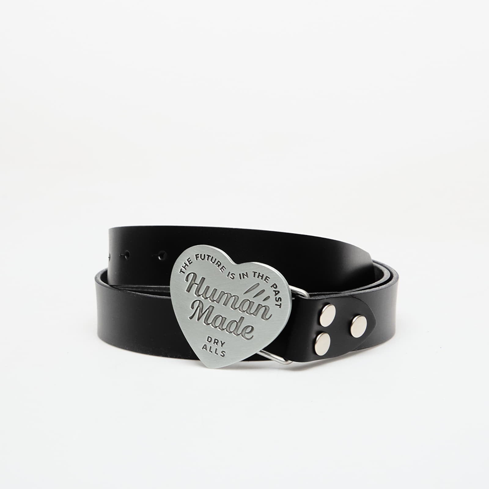HUMAN MADE Leather Buckle Belt Silver