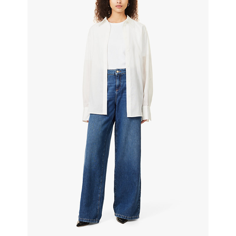 Womens Sunday Georgia Flared-leg Mid-rise Denim Jeans