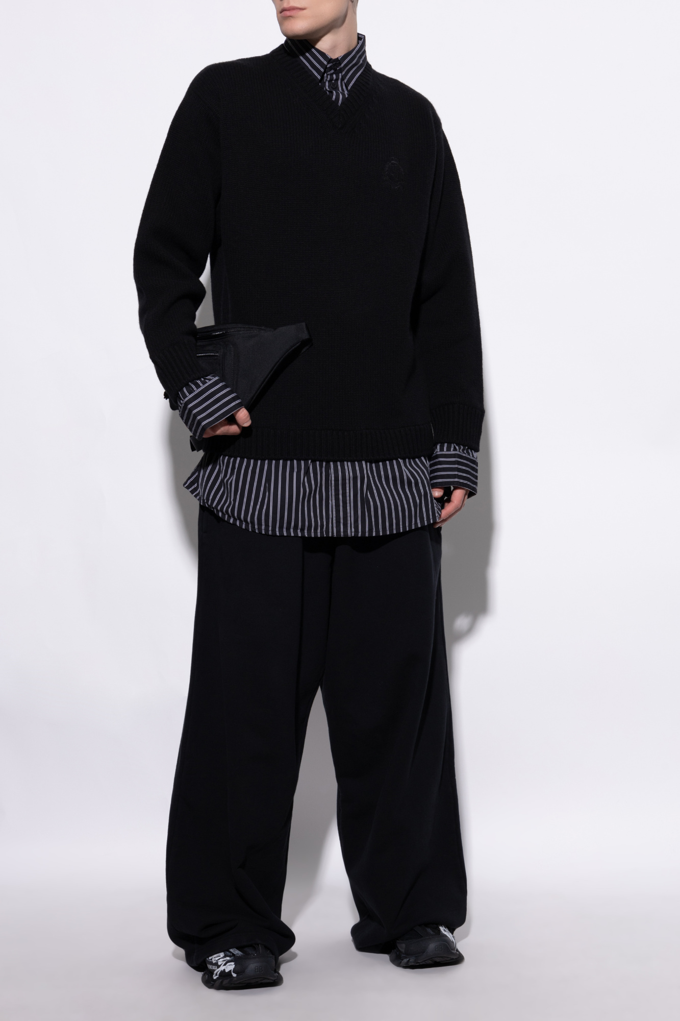 V-neck Sweater, Men's, Black