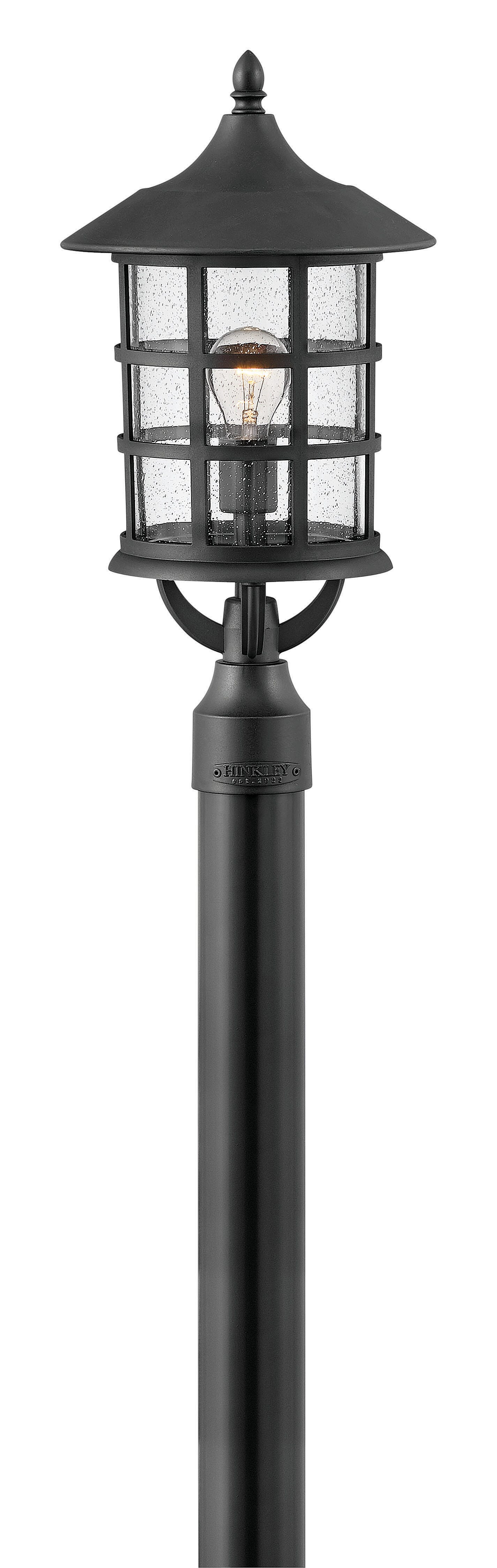Textured Black LED Outdoor Lantern from the Freeport Coastal Elements Collection