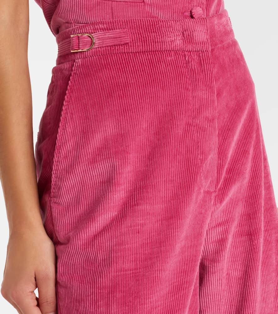Vesta cotton corduroy flared pants
