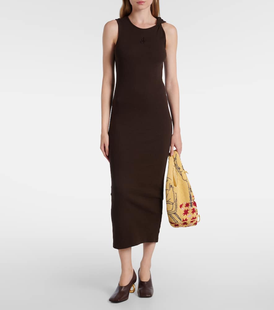 Embroidered cotton maxi dress