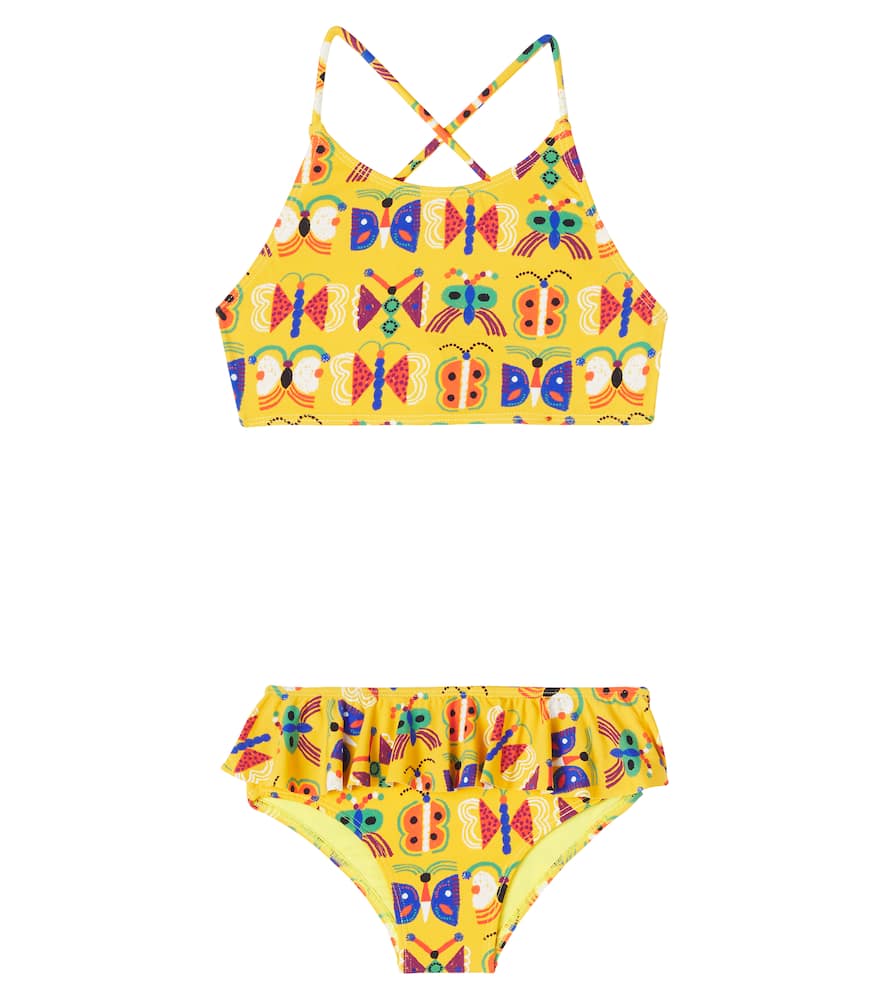 Fábula Printed ruffle-trimmed bikini