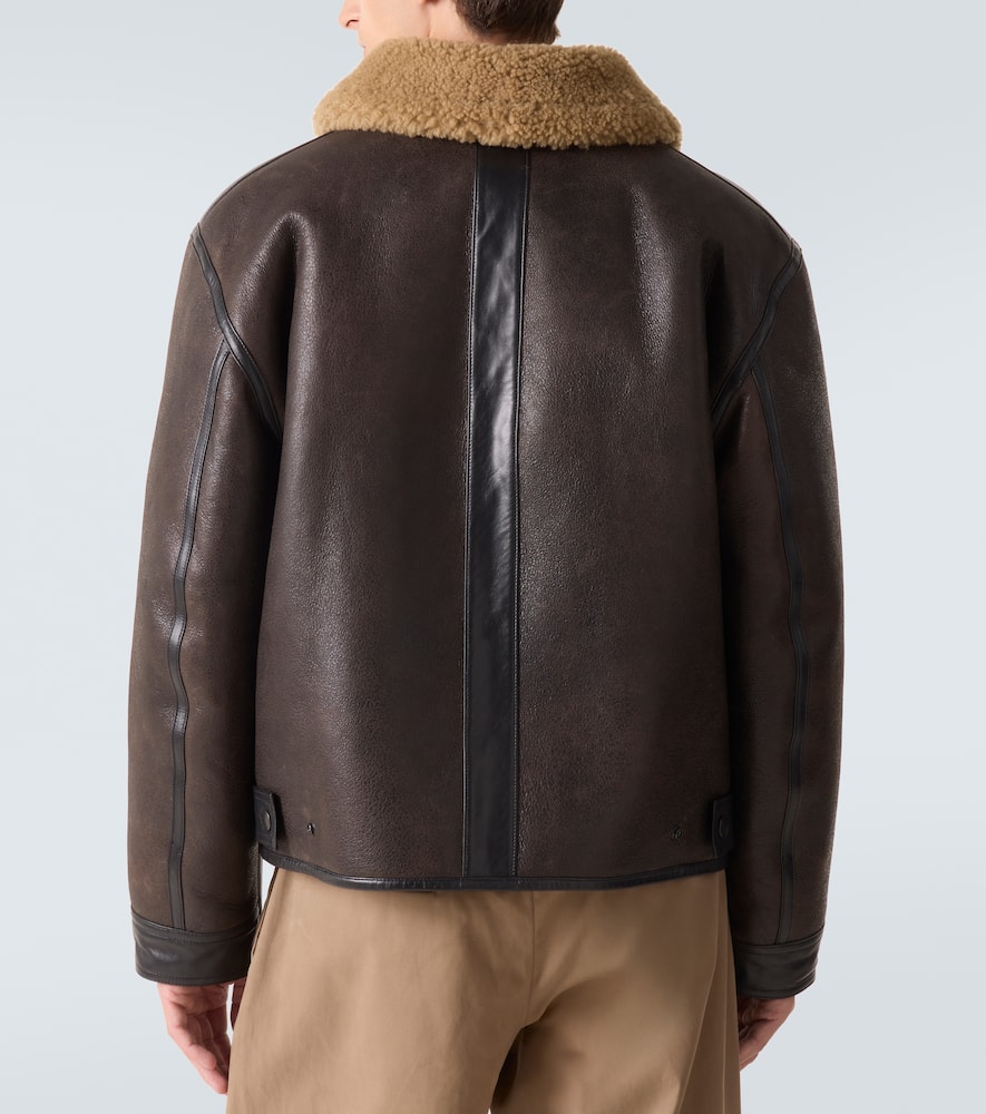 Shearling-lined leather jacket
