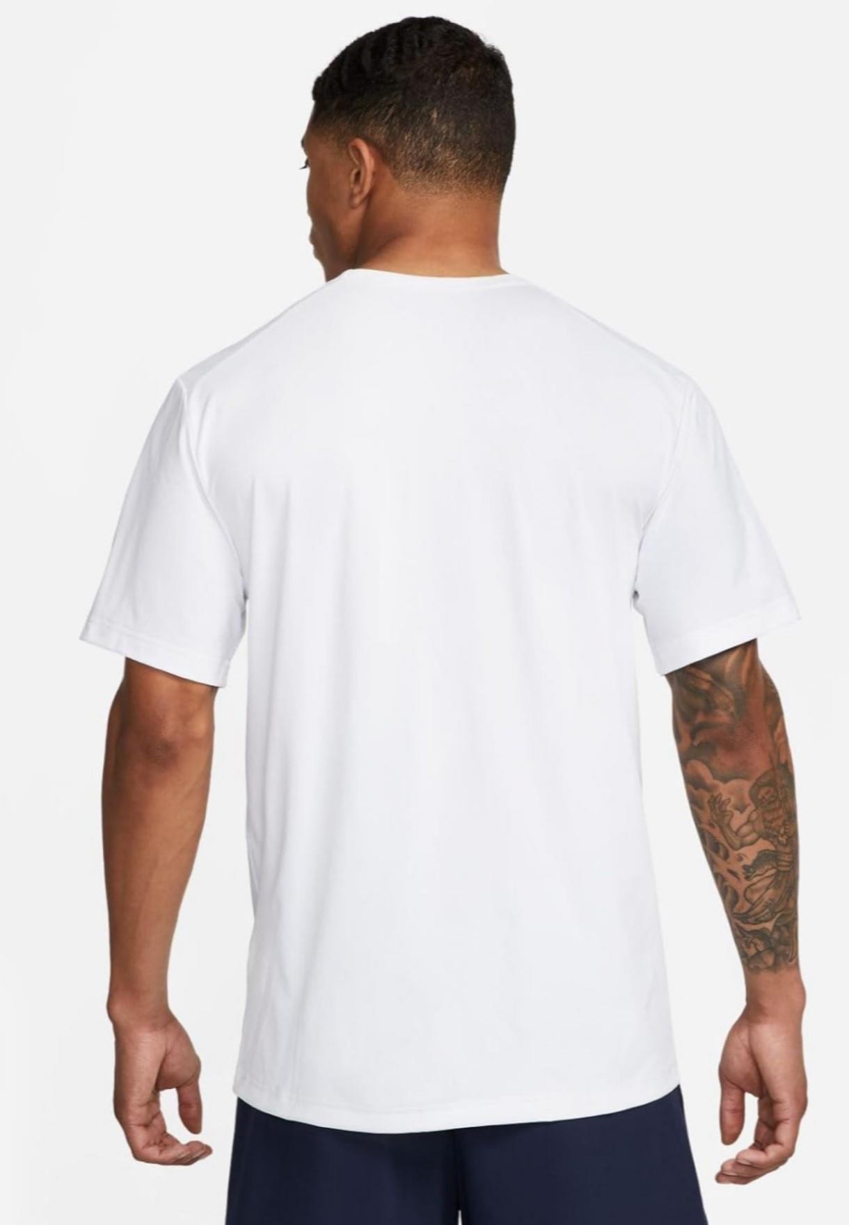 Nike Mens Training Dri-FIT Hyverse UV t-shirt in Steam White - Sma