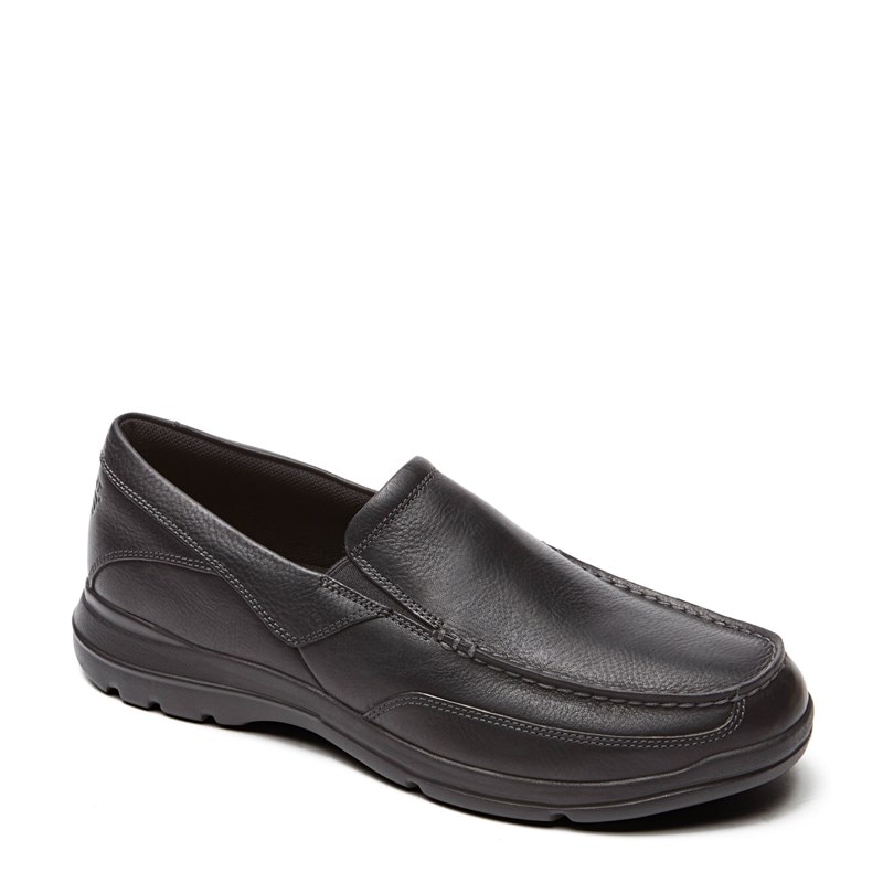 Men's Junction Point Slip On Shoes (Black Leather)