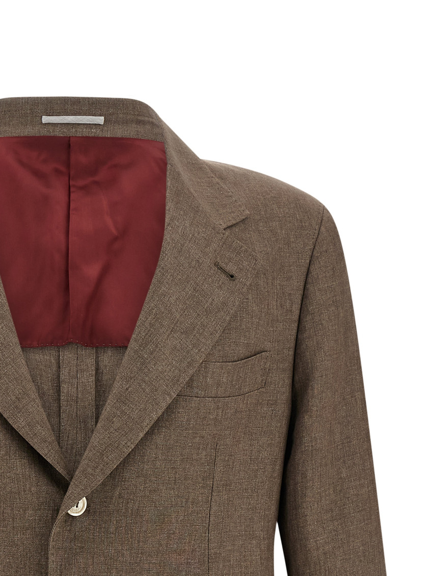 Linen Single-Breasted Jacket