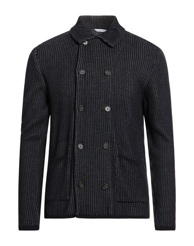 Man Cardigan Midnight blue Size L Acrylic, Virgin Wool, Alpaca wool