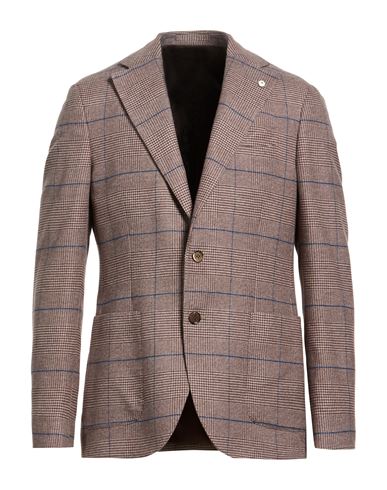 L. b.m. 1911 Man Blazer Taupe Size 40 Cotton