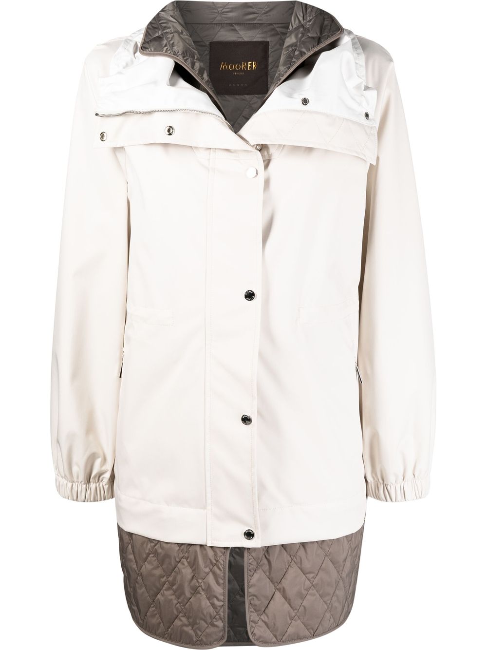 Romea-ADB layered parka coat - White