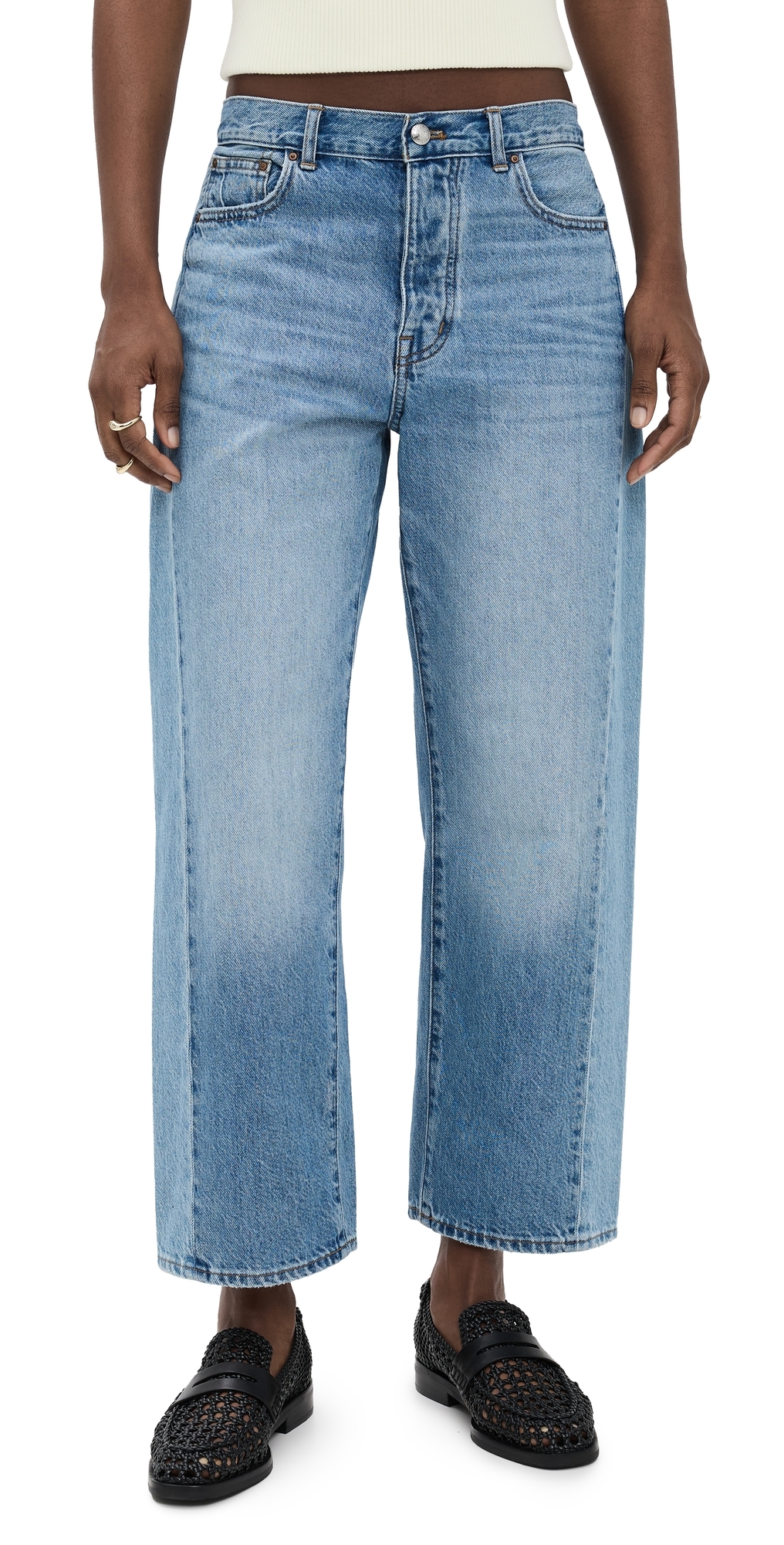Madewell Pieced Barrel-leg Jeans in Redlands Wash Redlands Wash
