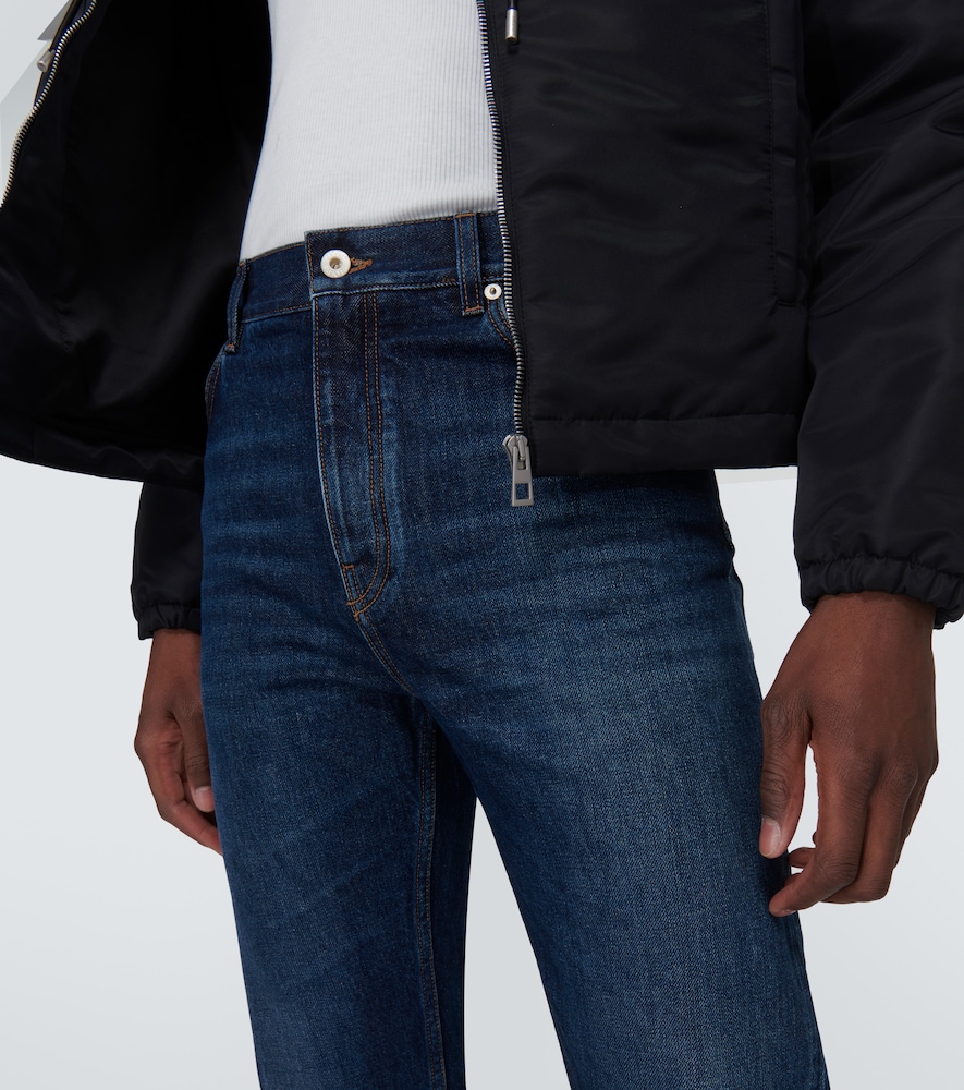 Fisherman straight turn-up jeans