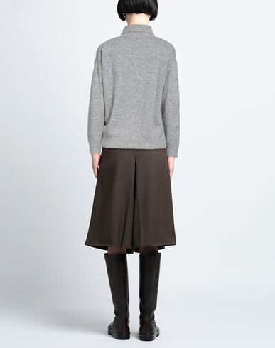 Woman Turtleneck Grey Size 6 Wool, Silk