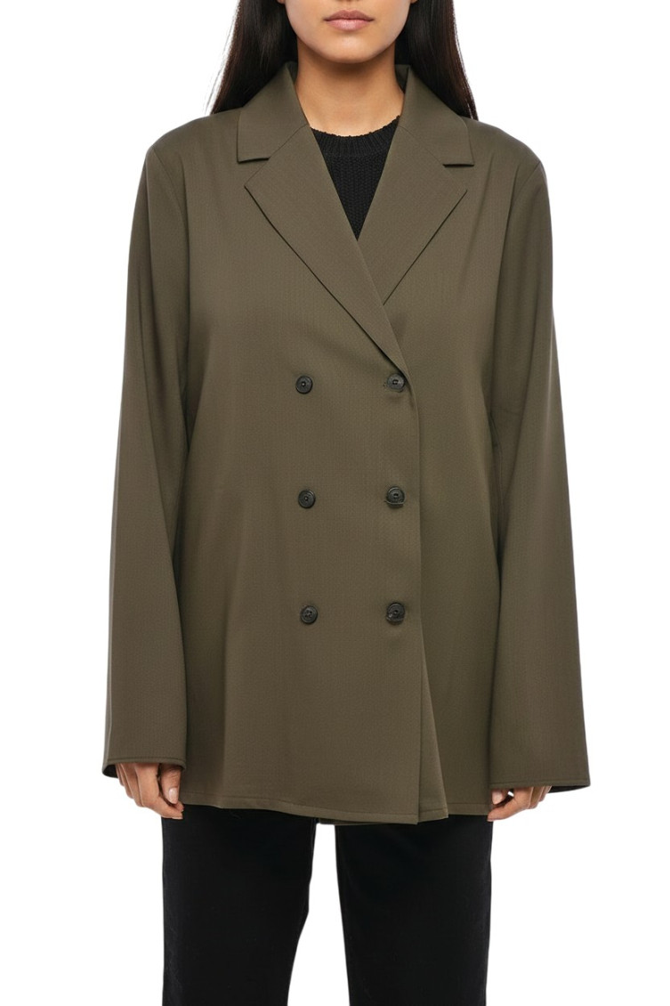 Brown Notched Lapel Blazer